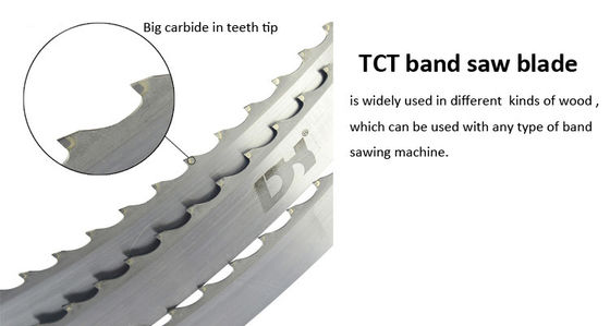 TCT-bandzaagblad voor het snijden van verticaal/horizontaal/hard hout